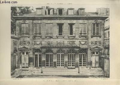 Hltel de Massa, rue de la Botie n111 : Faade sur la Cour d'honneur - Planche n2 en noir et blanc extraite de l'ouvrage 