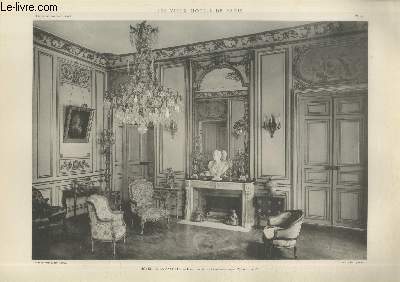 Htel de la Fayette : Grand Salon du rez-de-chausse, hauteur 4m27 - Planche n27 en noir et blanc extraite de l'ouvrage 