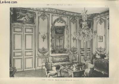 Htel de la Fayette : Chambre  coucher du rez-de-chausse, hauteur 4m27 - Planche n28 en noir et blanc extraite de l'ouvrage 