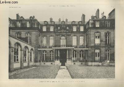 Htel de Charost rue du Faubourg Saint-Honor n39 : Elvations sur la Cour d'honneur - Planche n32 en noir et blanc extraite de l'ouvrage 