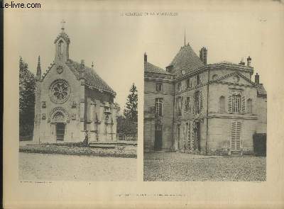 Chapelle Gothique dans le parc de la Malmaison - Aile droite Planche n8-9 en noir et blanc extraite de l'ouvrage 