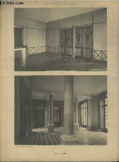 Salon - Vestibule. Planche n10-11 en noir et blanc extraite de l'ouvrage 
