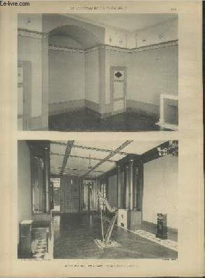 Chambre  coucher, Premier Consul - Salon de Musique, Ensemble - Planche n32-33 en noir et blanc extraite de l'ouvrage 