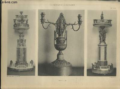 Surtout de Table. - Planche n53-54-55 en noir et blanc extraite de l'ouvrage 