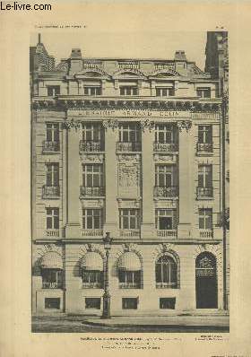 Immeuble de la Librairie Armand Colin 103bis, bd St-Michel,  Paris I. Ensemble de la faade, boulevard Saint-Michel - Planche en noir et blanc n32 extraite de l'ouvrage 