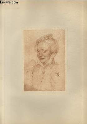 Portrait de Marguerite de Lamarck comtesse d'Aremberg - Ecole Franaise XVI sicle - Planche extraite de l'ouvrage 