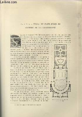 Villa du Pape Jules III - Clotre de la Chartreuse : Planches n1 et 2 en noir et blanc extraite de l'ouvrage 