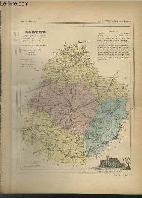 Carte du dpartement de la Sarthe