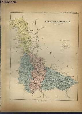 Carte du dpartement de Meurthe et Moselle
