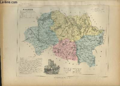 Carte du dpartement de l'Allier