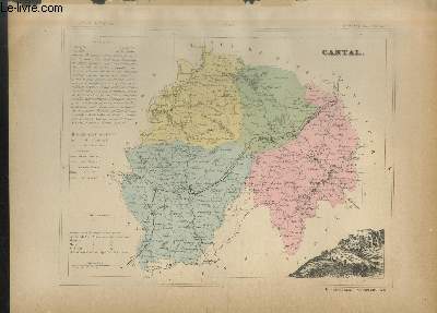 Carte du dpartement du Cantal