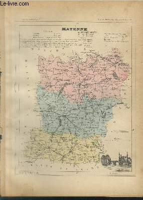 Carte du dpartement de la Mayenne