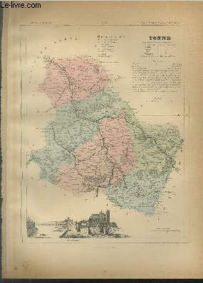 Carte du dpartement de l'Yonne