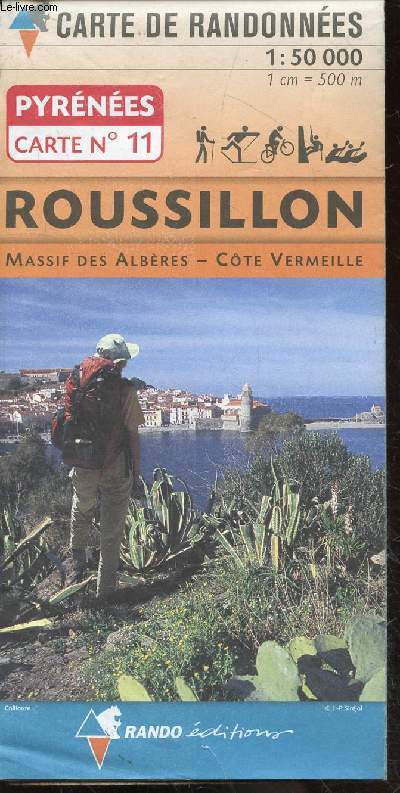 Pyrnes Carte n11 : Roussillon : Massif des Albres - Cte Vermeille Echelle : 1/50 000. (Collection : 