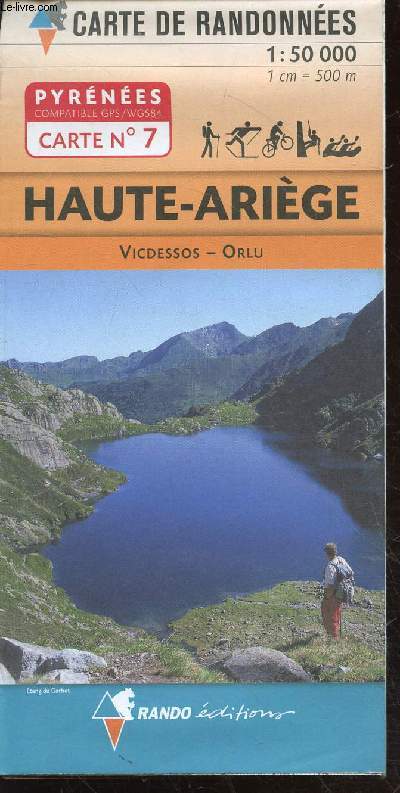 Pyrnes Carte n7 Haute-Arige : Vicdessos - Orlu. Echelle : 1/50 000. (Collection : 