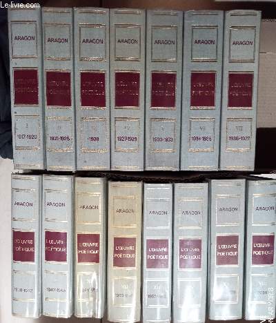 L'Oeuvre potique Tomes 1  15 (en 15 volumes - Complet) : 1920 - 1979
