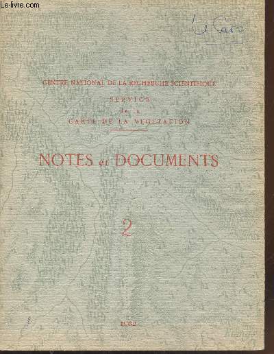 Notes et Documents n2 : Documents cartographiques pour l'amnagement des corbires