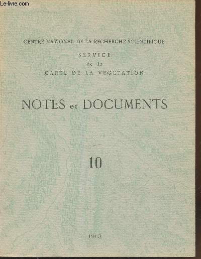 Notes et Documents n10 : Documents phytogeographiques sur la moyenne Garonne et les coteaux de Gascogne