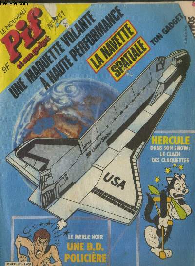 Le Nouveau Pif n831 Fvrier 1985. Sommaire: Hercule dans son show : le clack des claquettes - Un merle noir une BD policire - etc