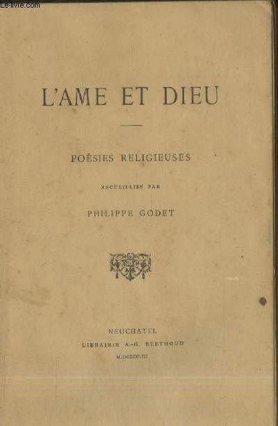 L'me et Dieu : Posies religieuses