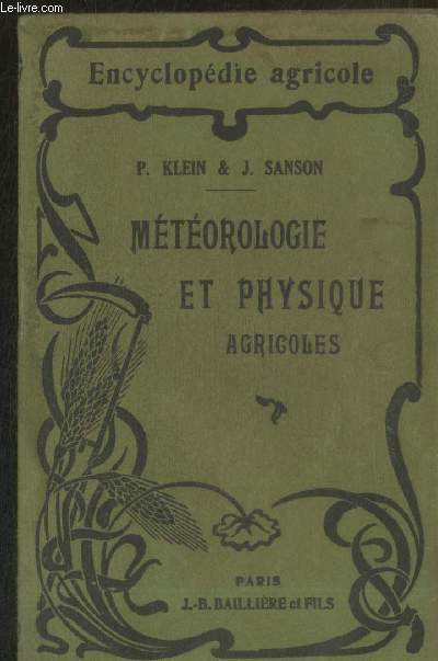 Mtorologie et physique agricole (Collection 