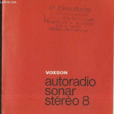 Voxson : Autoradio sonar stro 8