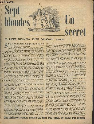 Sept blondes Un secret - Tir  part d'un journal (titre non prcis)