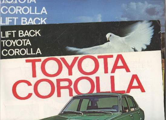 Lot de 3 plaquettes Toyota Corolla - Toyota Corolla Lift Back