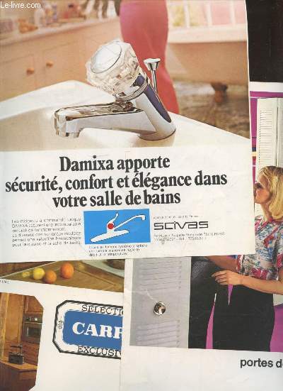 Lot de 8 brochures : Portes de placards pliantes, fentres et tiroirs Kazed - Fentres SAFERM - Robineterie Damixa - Dcors Srie 1830 Carr