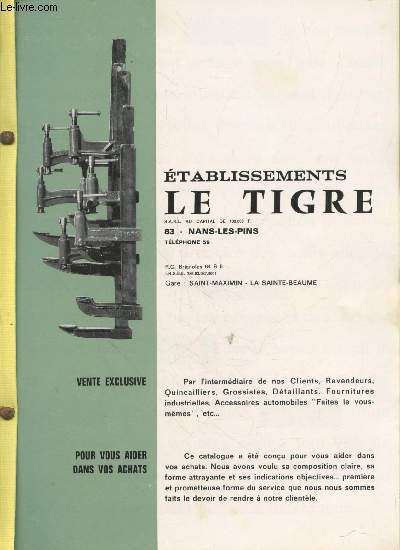 Catalogue Etablissements Le Tigre