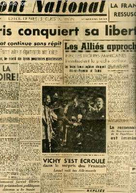 Front National - Edition de Paris : 5 heures du matin n1 - Mardi 22 aot 1944. Sommaire : Paris conquiert sa libert - Les Allis approchent - Le combat continue sans rpit - Vichy s'est croul dans le mpris des Franais - etc.