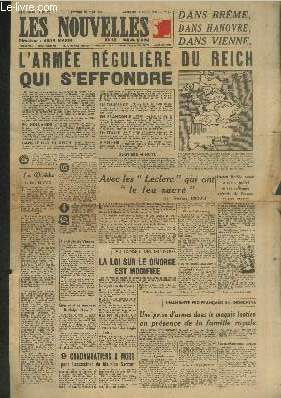 Les Nouvelles du Matin n60 Mercredi 11 avril 1945. L'arme rgulire du Reich qui s'effondre dans Brme, dans Hanovre, dans Vienne - Avec les 