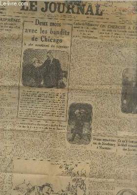 Le Journal n13846 Dimanche 14 septembre 1930 : Deux mois avec les bandits de Chicago - L'effort suprme - Carlos de Villanueva escort par deux gardiens a quitt la prison de Bayonne pour tre transfr  Paris - On cherche  Genve etc.