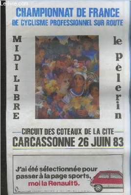 Championnat de France de cyclisme professionnel sur route : Circuit des Cteaux de la Cit Carcassonne 26 juin 1983