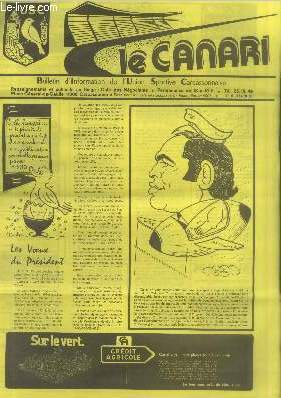 Le Canari n4 Janvier 1980 - Bulletin d'Inforamtion de l'Union Sporitve Carcassonnaise. Sommaire : Les voeux du Prsident - Paul Plasse - Ecole de Rugby - Organigramme de l'USC- etc.