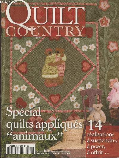 Quilt Country n3 Novembre-Dcembre 2008 : Spcail quilts appliqus 