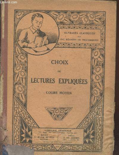 Choix de lectures expliques par une Runion de Professeurs : Cours moyen (