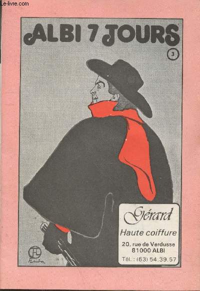 Albi 7 Jours n3 du 20 au 27 dcembre 1979. Sommaire : N urgents d'Albi - Cinmas - Club Jeune Public - Cin Club MJC - Bridge - Beaut - Bonne Table - etc.