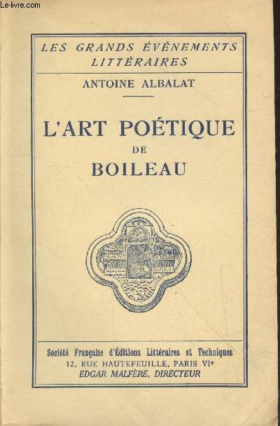 L'art potique de Boileau - Exemplaire n81/100 - (Collection 
