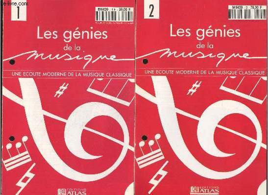 Lot de 2 brochures : Les gnies de la musique - Une coute moderne de la musique classique n1 + n2