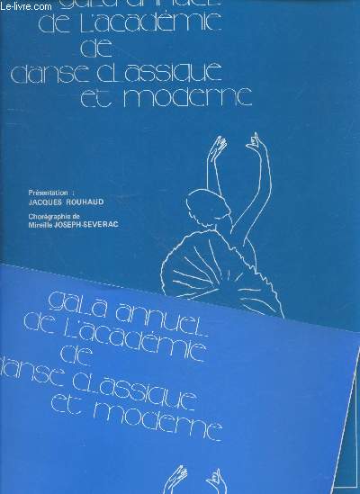 Lot de 5 programmes du Gala annuel de l'Acadmie de danse classique et moderne : Cazaux - Gujan - Mios - Ecoles de Biscarosse et Parentis - Ecole de la Teste - Ecole d'Arcachon