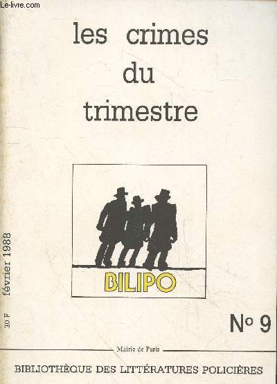 Les crimes du trimestre n9 Fvrier 1988