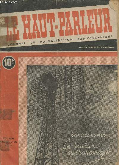 Le Haut-Parleur - radio, lectronique, tlvision XXIIe anne - 3 dcembre 1946. n779