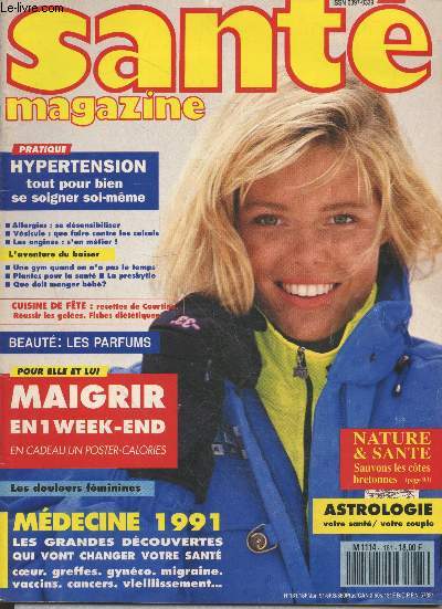 Sant Magazine n181 Janvier 1991. Sommaire : L'aube des parfums - Les coups de coeur de la rdaction - Que doit manger bb ? - Les repas de fte - etc.