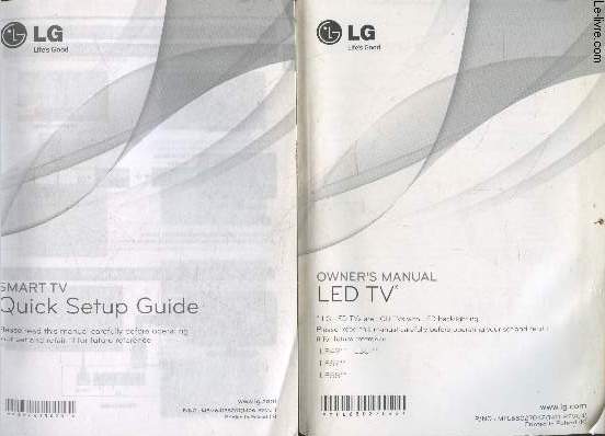 Manuel d'utilisation Tlviseur LED - LB49 LB57 LB58 LB61