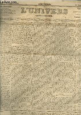 L'Univers - Union catholique 24e Anne n305 Vendredi 7 Novembre 1856. Sommaire : Iconographie de l'Immacule conception de la trs Sainte Vierge - Nouvelles de l'tranger etc.