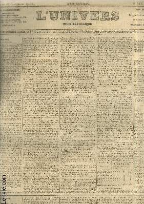 L'Univers - Union catholique 24e Anne n314 Dimanche 16 Novembre 1856.