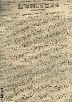 L'Univers - Union catholique 24e Anne n326 Vendredi 28 Novembre 1856