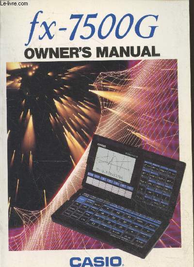 FX-7500G owner's manual