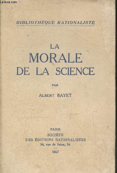 La morale de la science (Collection 